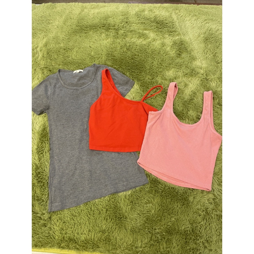 Madewell Whisper Cotton Scoopneck‎ Tank Top Womens Small Lot Of 3 Teen